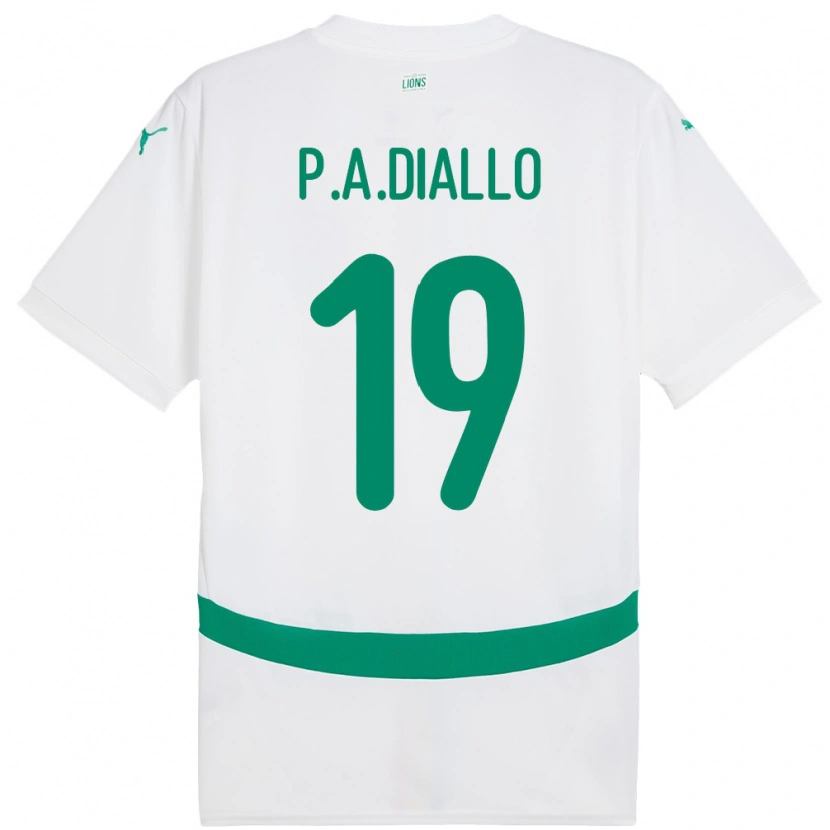 Danxen Criança Camisola Senegal Papa Amadou Diallo #19 Branco Principal 24-26 Camisa