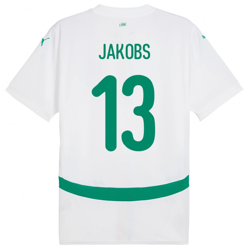 Danxen Criança Camisola Senegal Ismail Jakobs #13 Branco Principal 24-26 Camisa