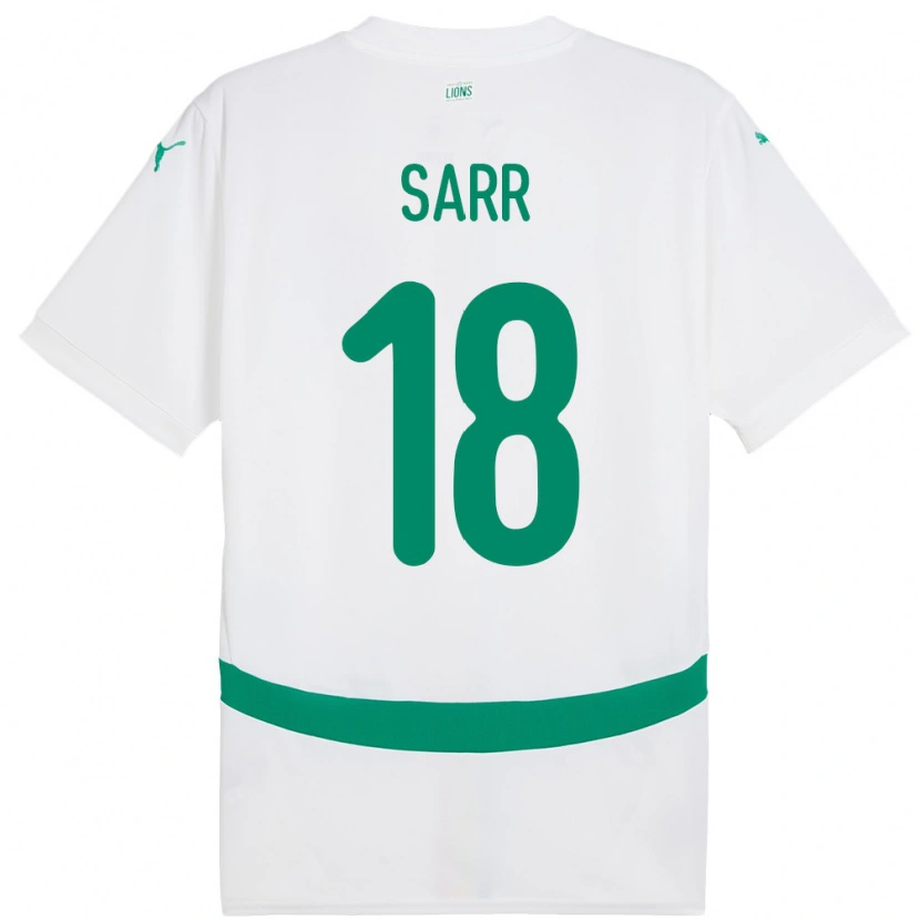 Danxen Criança Camisola Senegal Ismaila Sarr #18 Branco Principal 24-26 Camisa