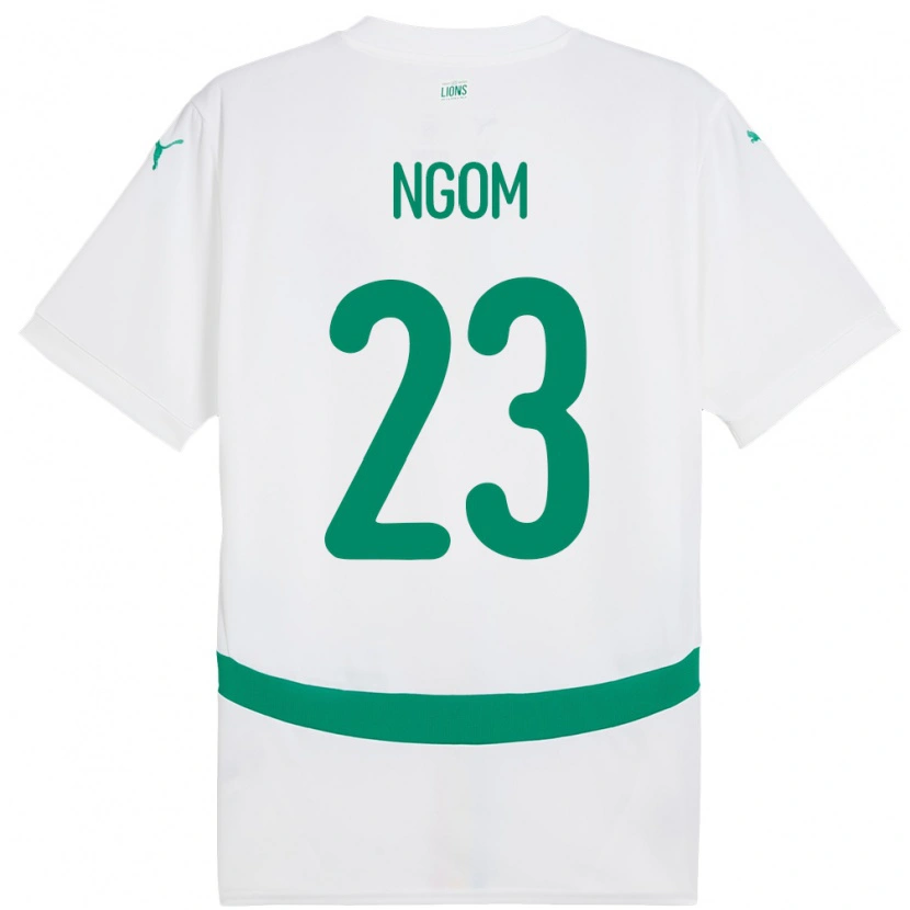 Danxen Criança Camisola Senegal Astou Ngom #23 Branco Principal 24-26 Camisa