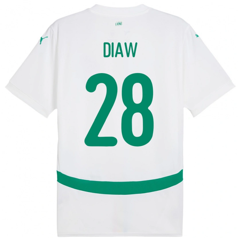 Danxen Criança Camisola Senegal Mory Diaw #28 Branco Principal 24-26 Camisa