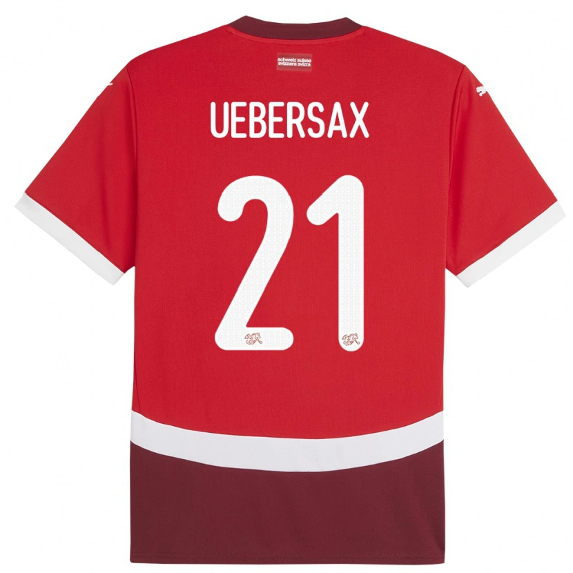 Danxen Criança Camisola Suiça Jan Uebersax #21 Vermelho Principal 24-26 Camisa
