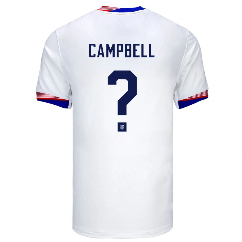Danxen Criança Camisola Estados Unidos Cole Campbell #0 Branco Principal 24-26 Camisa