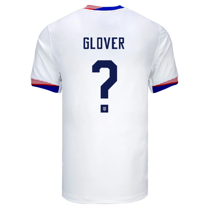 Danxen Criança Camisola Estados Unidos Caden Glover #0 Branco Principal 24-26 Camisa