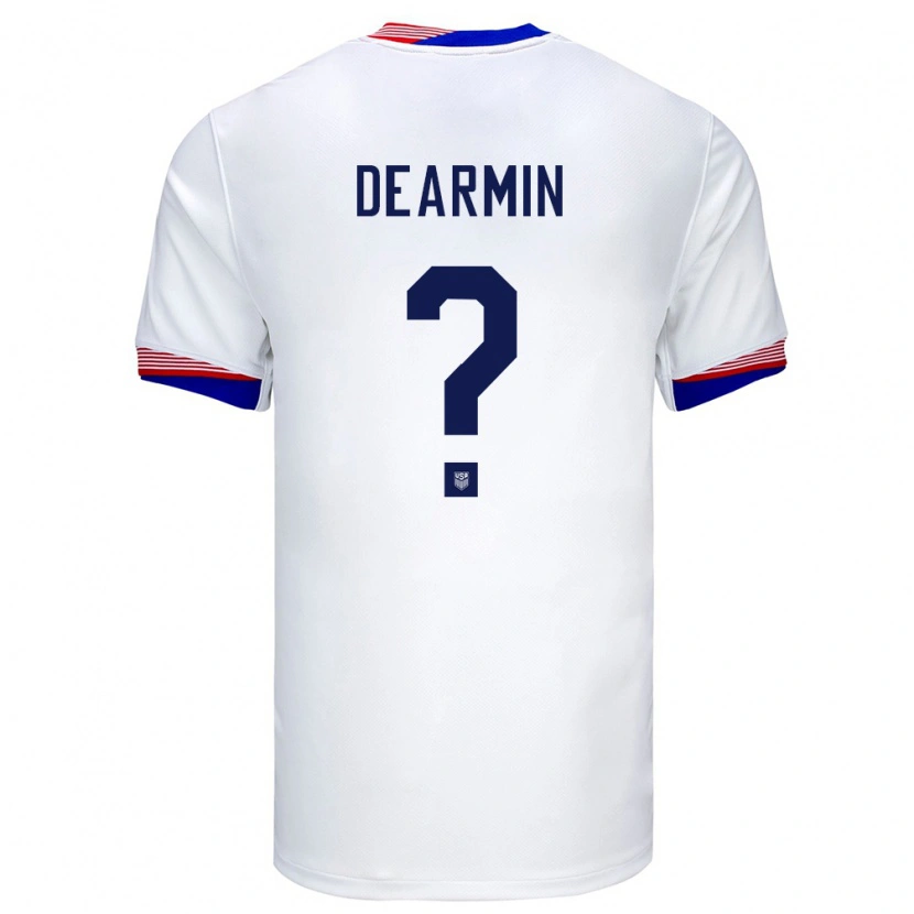 Danxen Criança Camisola Estados Unidos Nash Dearmin #0 Branco Principal 24-26 Camisa