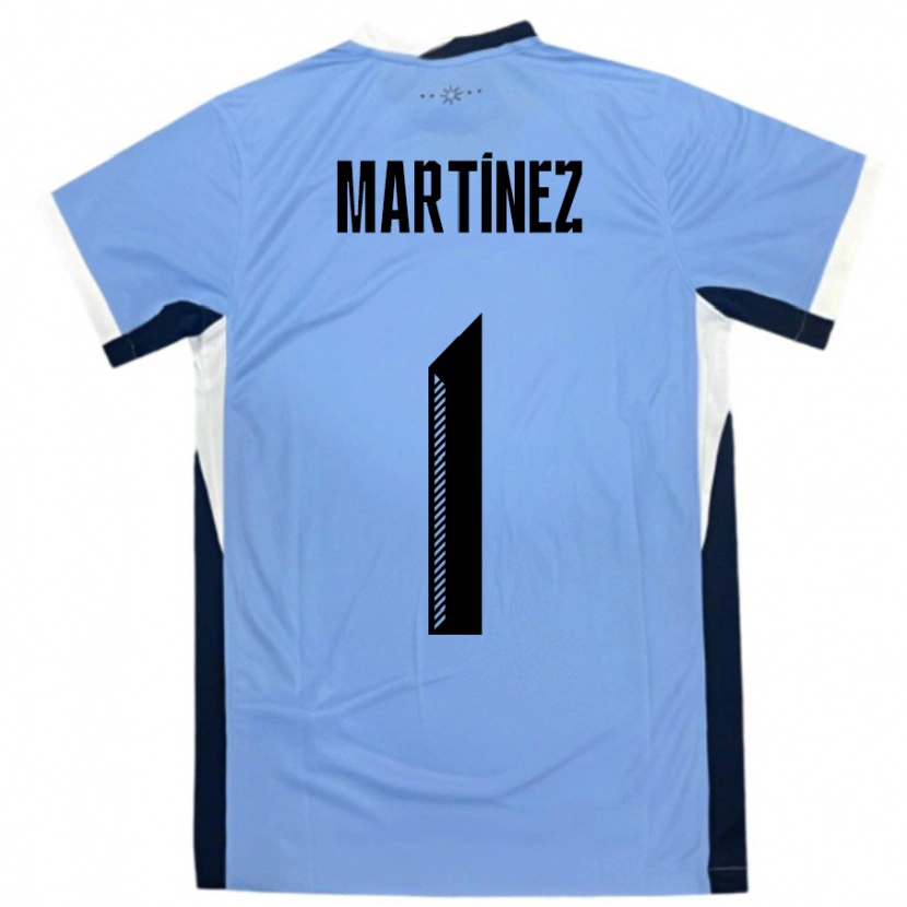 Danxen Criança Camisola Uruguai Kevin Martínez #1 Branco Preto Principal 24-26 Camisa