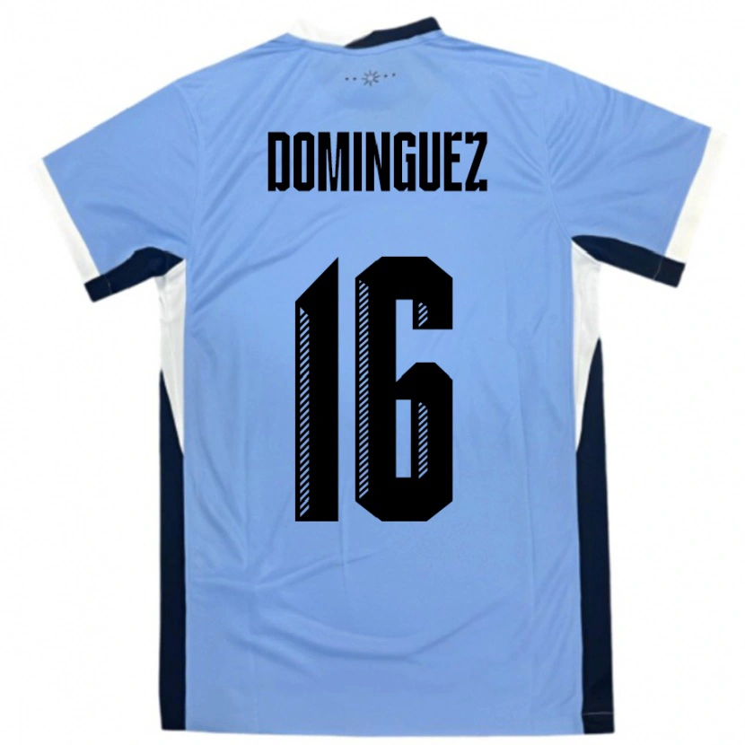 Danxen Criança Camisola Uruguai Facundo Dominguez #16 Branco Preto Principal 24-26 Camisa