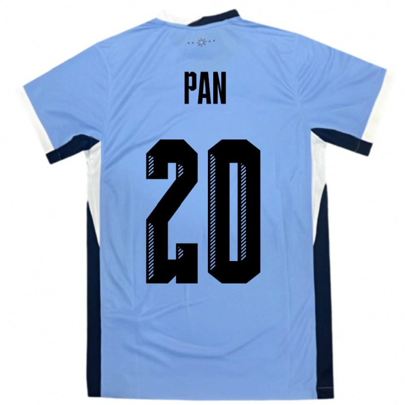 Danxen Criança Camisola Uruguai Gonzalo Pan #20 Branco Preto Principal 24-26 Camisa