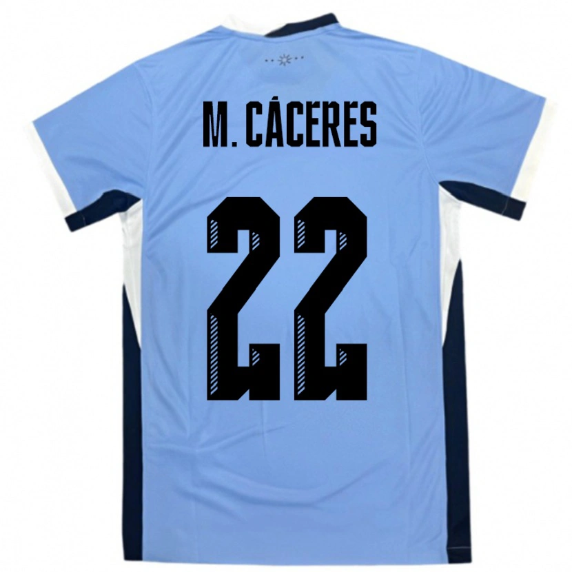 Danxen Criança Camisola Uruguai Martin Caceres #22 Branco Preto Principal 24-26 Camisa