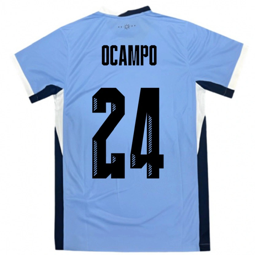Danxen Criança Camisola Uruguai Brian Ocampo #24 Branco Preto Principal 24-26 Camisa