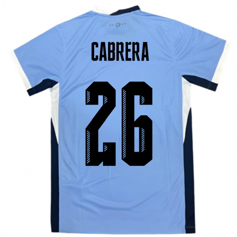 Danxen Criança Camisola Uruguai Leandro Cabrera #26 Branco Preto Principal 24-26 Camisa