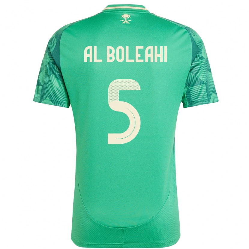 Danxen Criança Camisola Arábia Saudita Ali Al-Bulayhi #5 Verde Principal 24-26 Camisa