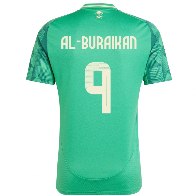 Danxen Criança Camisola Arábia Saudita Firas Al-Buraikan #9 Verde Principal 24-26 Camisa
