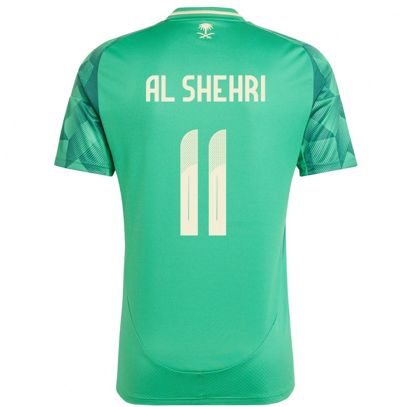 Danxen Criança Camisola Arábia Saudita Saleh Al-Shehri #11 Verde Principal 24-26 Camisa