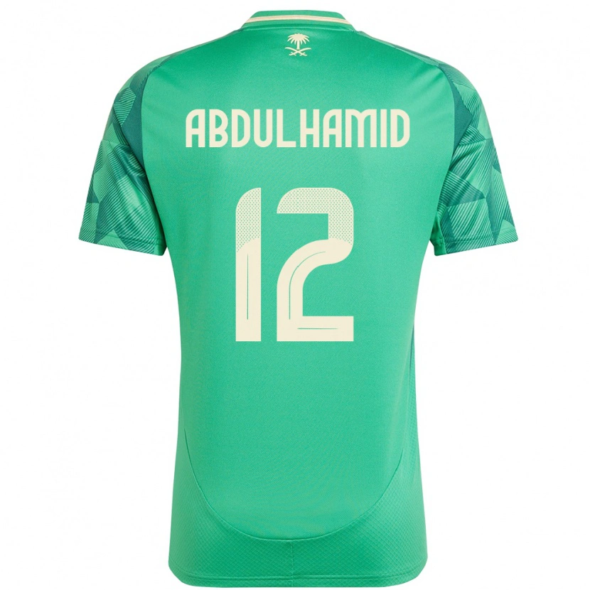 Danxen Criança Camisola Arábia Saudita Saud Abdulhamid #12 Verde Principal 24-26 Camisa