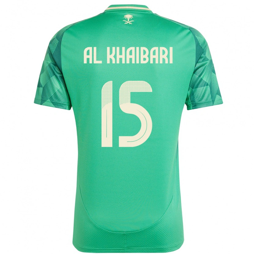 Danxen Criança Camisola Arábia Saudita Abdullah Al-Khaibari #15 Verde Principal 24-26 Camisa