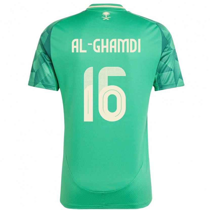 Danxen Criança Camisola Arábia Saudita Faisal Al-Ghamdi #16 Verde Principal 24-26 Camisa