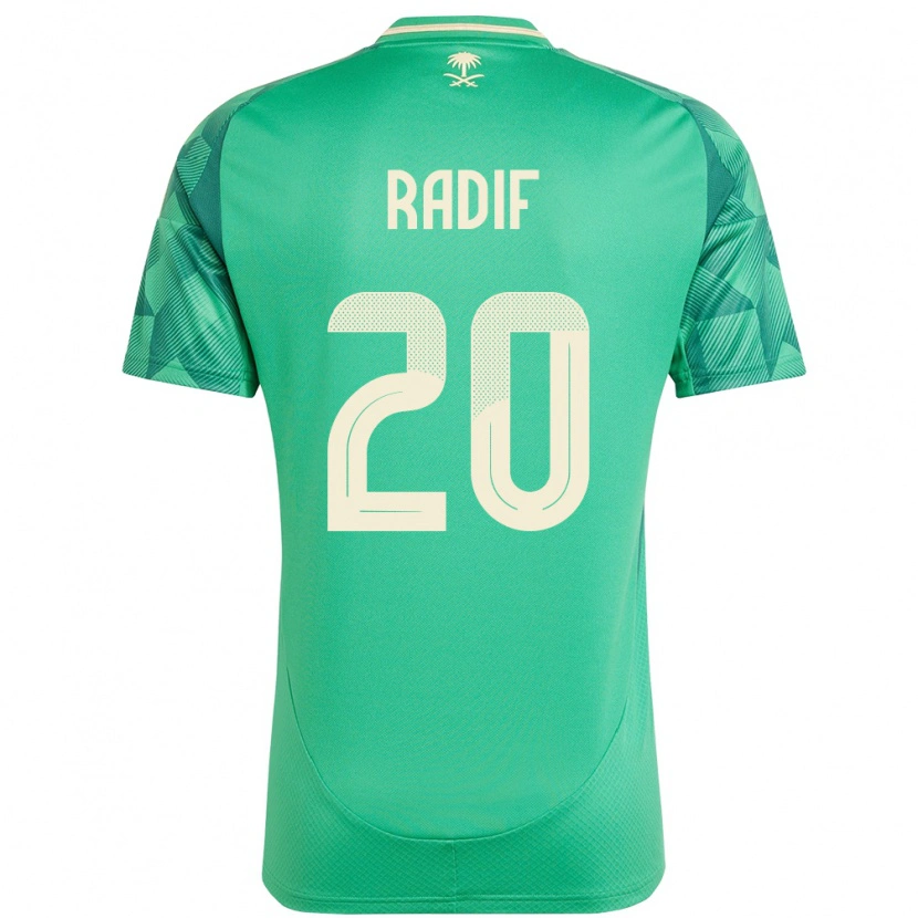 Danxen Criança Camisola Arábia Saudita Abdullah Radif #20 Verde Principal 24-26 Camisa