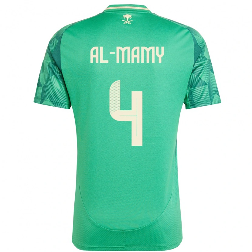 Danxen Criança Camisola Arábia Saudita Abdulrahman Al-Mamy #4 Verde Principal 24-26 Camisa