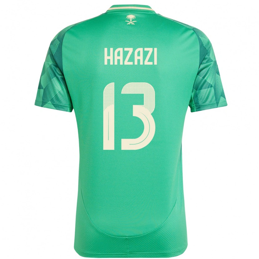 Danxen Criança Camisola Arábia Saudita Bassam Hazazi #13 Verde Principal 24-26 Camisa