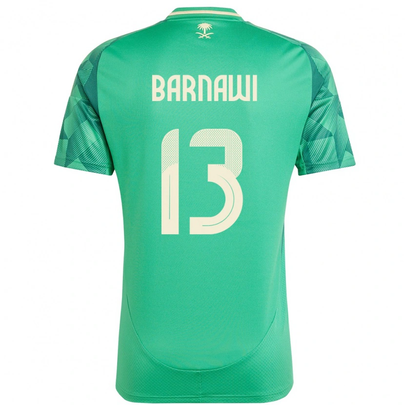 Danxen Criança Camisola Arábia Saudita Abdulsalam Barnawi #13 Verde Principal 24-26 Camisa