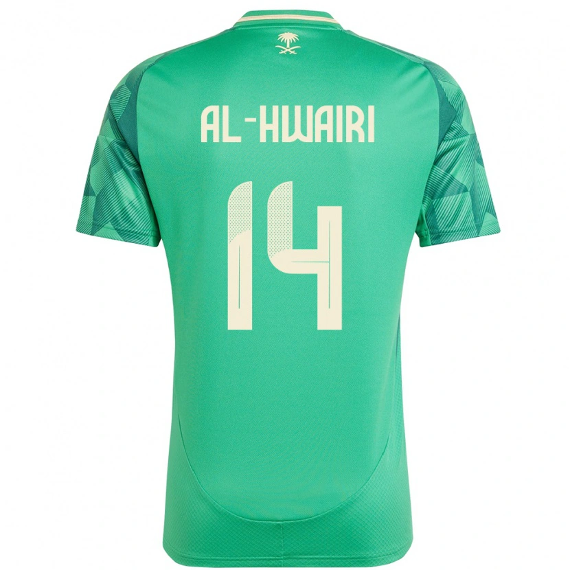 Danxen Criança Camisola Arábia Saudita Nawaf Al-Hwairi #14 Verde Principal 24-26 Camisa