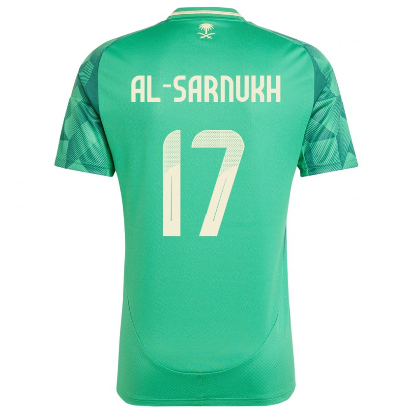 Danxen Criança Camisola Arábia Saudita Mohamed Al-Sarnukh #17 Verde Principal 24-26 Camisa