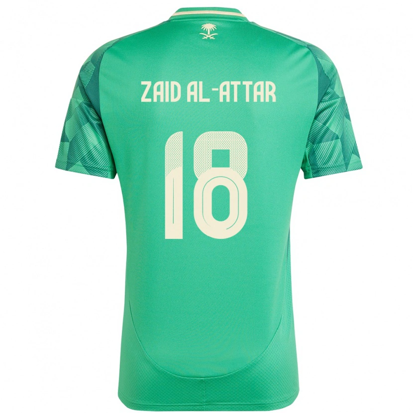 Danxen Criança Camisola Arábia Saudita Ramez Zaid Al-Attar #18 Verde Principal 24-26 Camisa