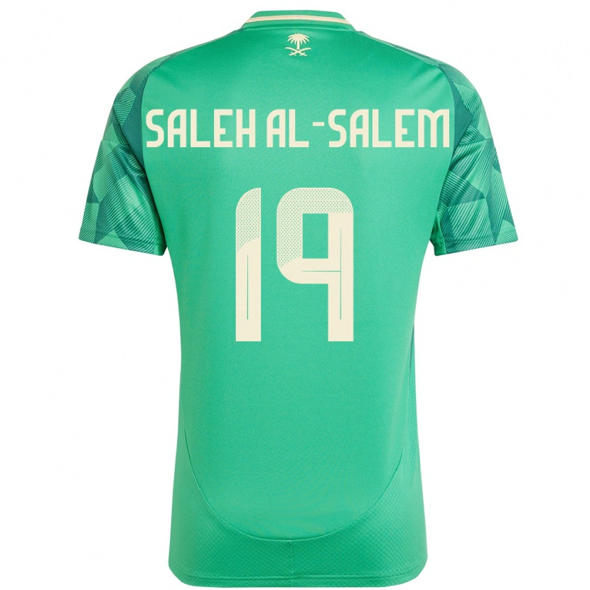 Danxen Criança Camisola Arábia Saudita Yousef Saleh Al-Salem #19 Verde Principal 24-26 Camisa
