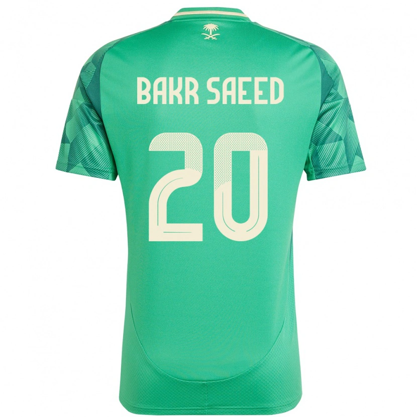 Danxen Criança Camisola Arábia Saudita Abu Bakr Saeed #20 Verde Principal 24-26 Camisa