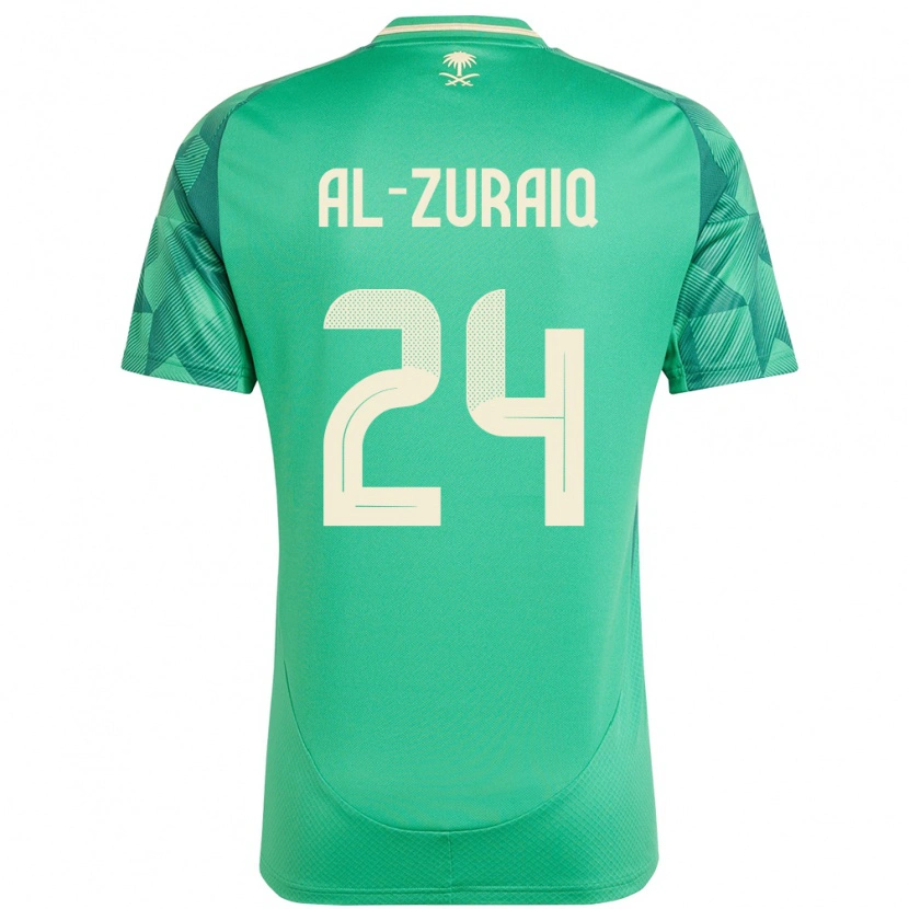 Danxen Criança Camisola Arábia Saudita Saeed Ibrahim Al-Zuraiq #24 Verde Principal 24-26 Camisa