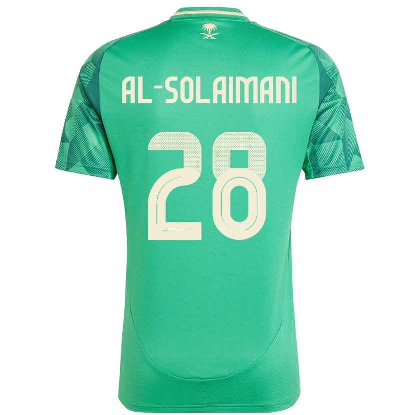 Danxen Criança Camisola Arábia Saudita Solaiman Al-Solaimani #28 Verde Principal 24-26 Camisa