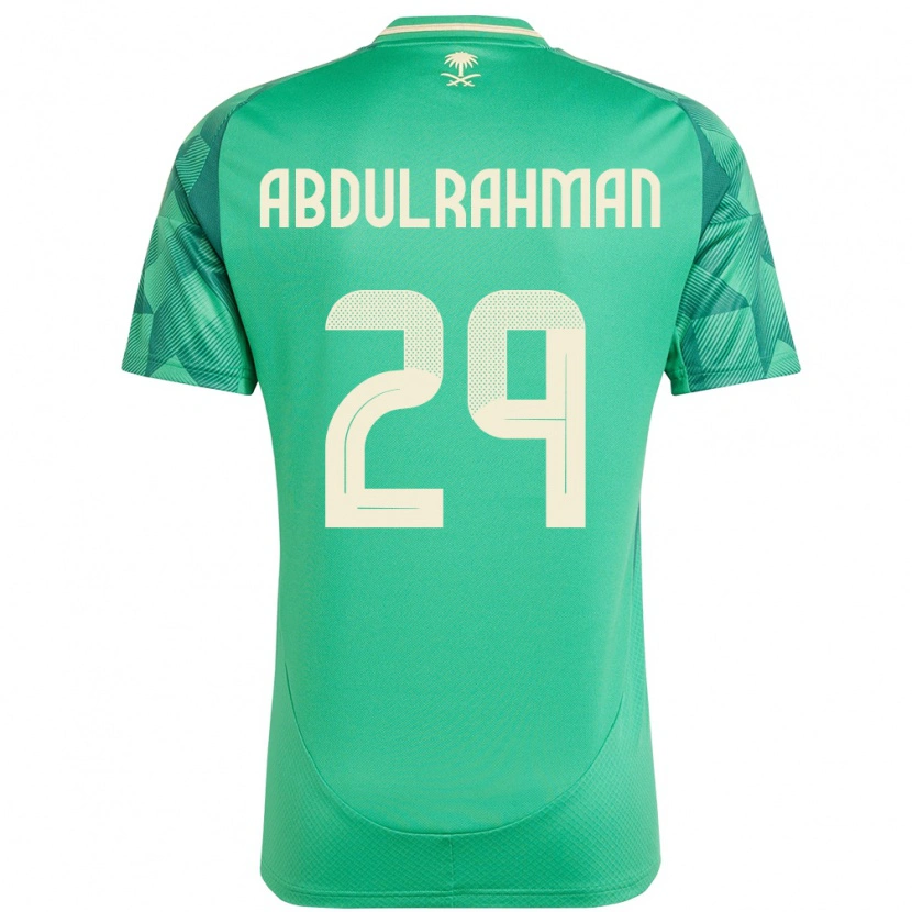 Danxen Criança Camisola Arábia Saudita Mohammed Abdulrahman #29 Verde Principal 24-26 Camisa