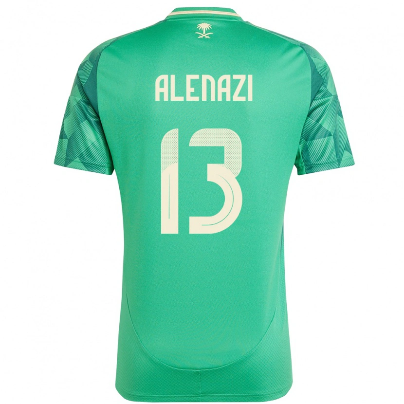 Danxen Criança Camisola Arábia Saudita Abdullah Alenazi #13 Verde Principal 24-26 Camisa
