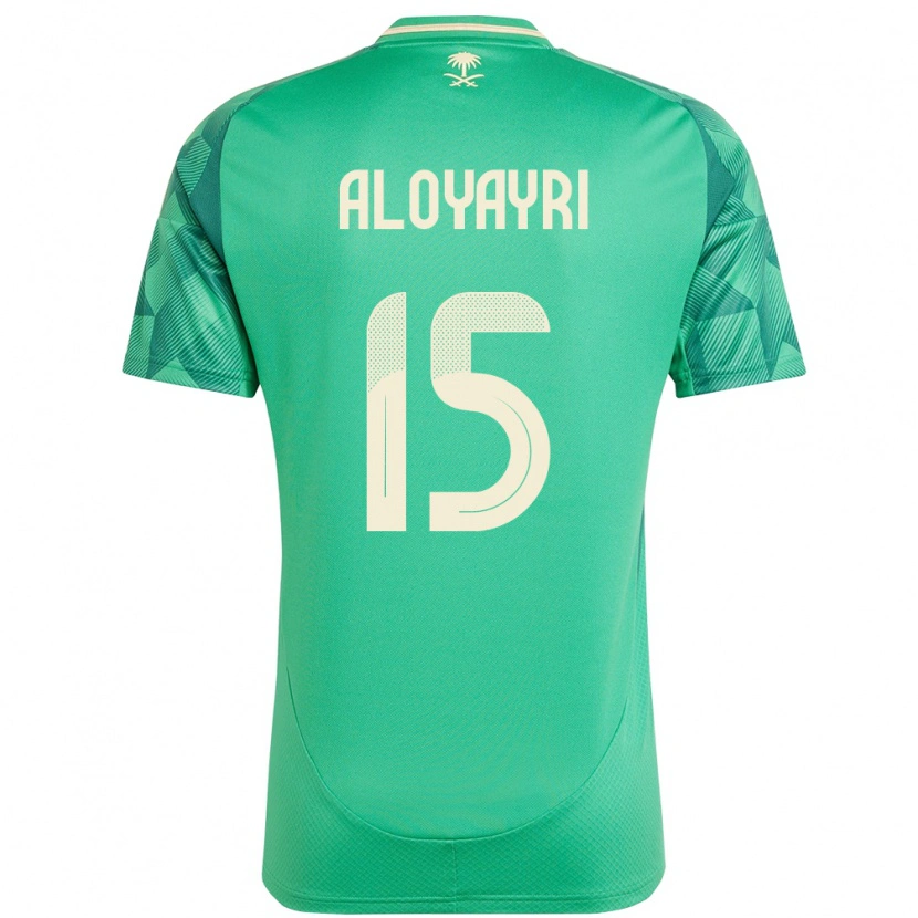 Danxen Criança Camisola Arábia Saudita Abdulmalik Aloyayri #15 Verde Principal 24-26 Camisa