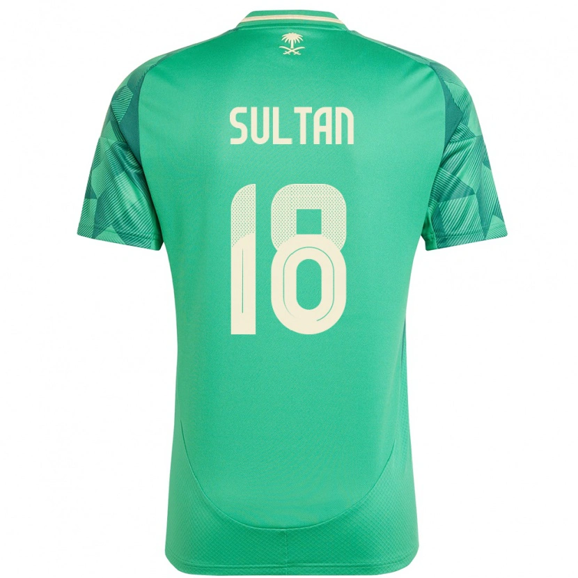 Danxen Criança Camisola Arábia Saudita Qasim Sultan #18 Verde Principal 24-26 Camisa