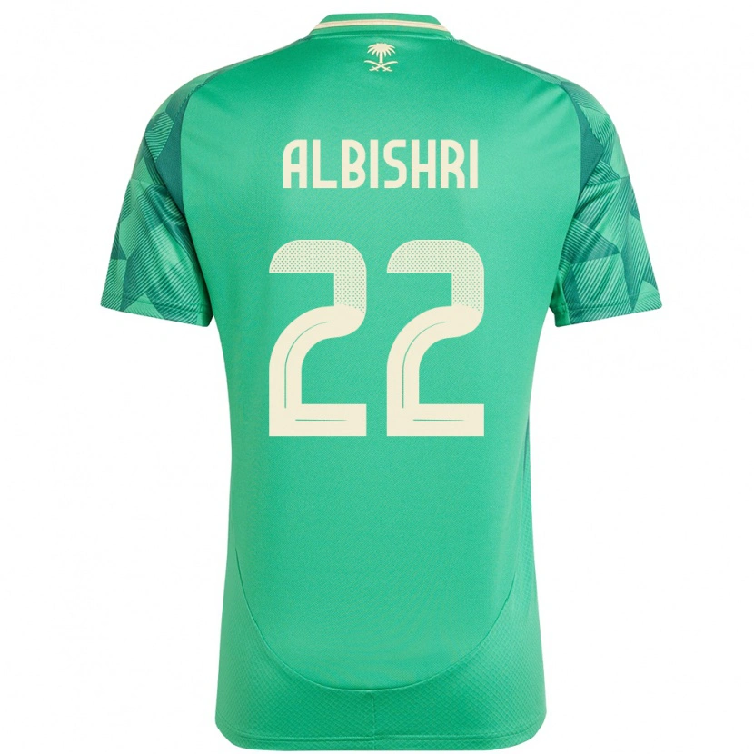 Danxen Criança Camisola Arábia Saudita Nawaf Albishri #22 Verde Principal 24-26 Camisa