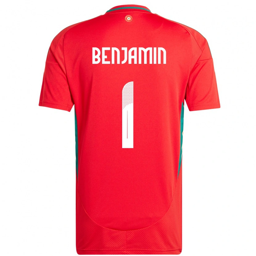Danxen Criança Camisola País De Gales Lewys Benjamin #1 Vermelho Principal 24-26 Camisa
