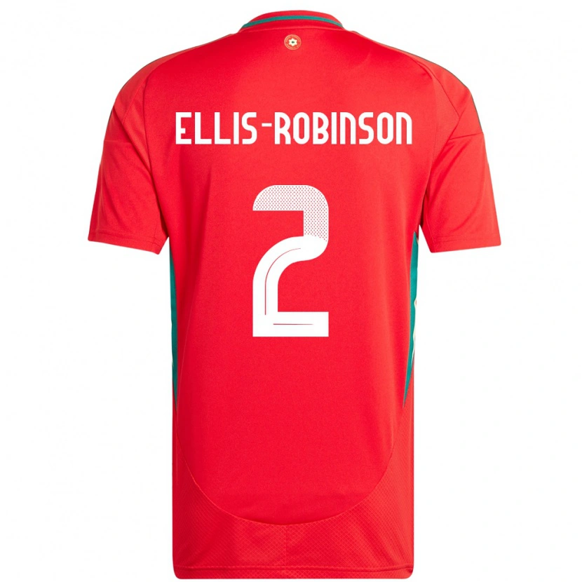 Danxen Criança Camisola País De Gales Eddie Ellis-Robinson #2 Vermelho Principal 24-26 Camisa