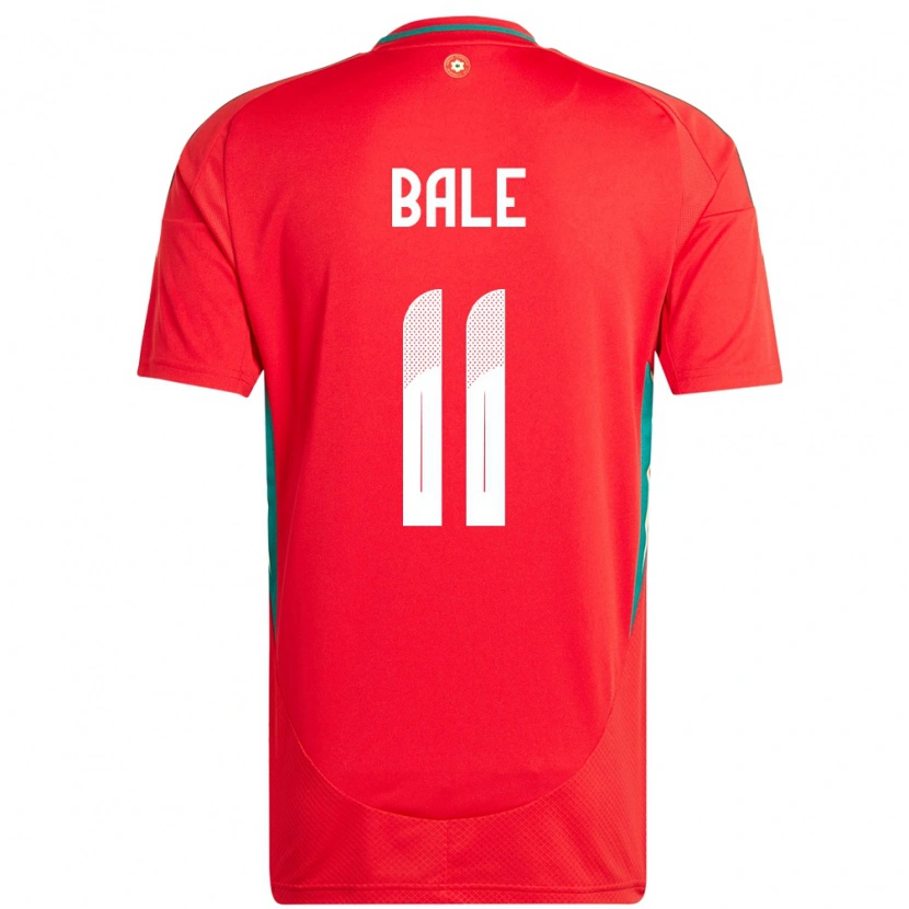 Danxen Criança Camisola País De Gales Gareth Bale #11 Vermelho Principal 24-26 Camisa