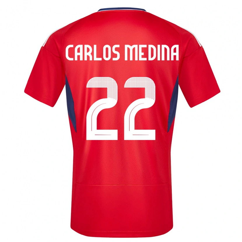 Danxen Criança Camisola Costa Rica Luis Carlos Medina #22 Vermelho Principal 24-26 Camisa