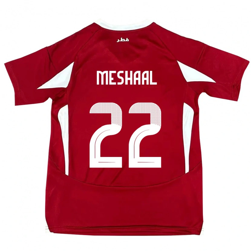 Danxen Criança Camisola Catar Meshaal Barsham #22 Vermelho Principal 24-26 Camisa
