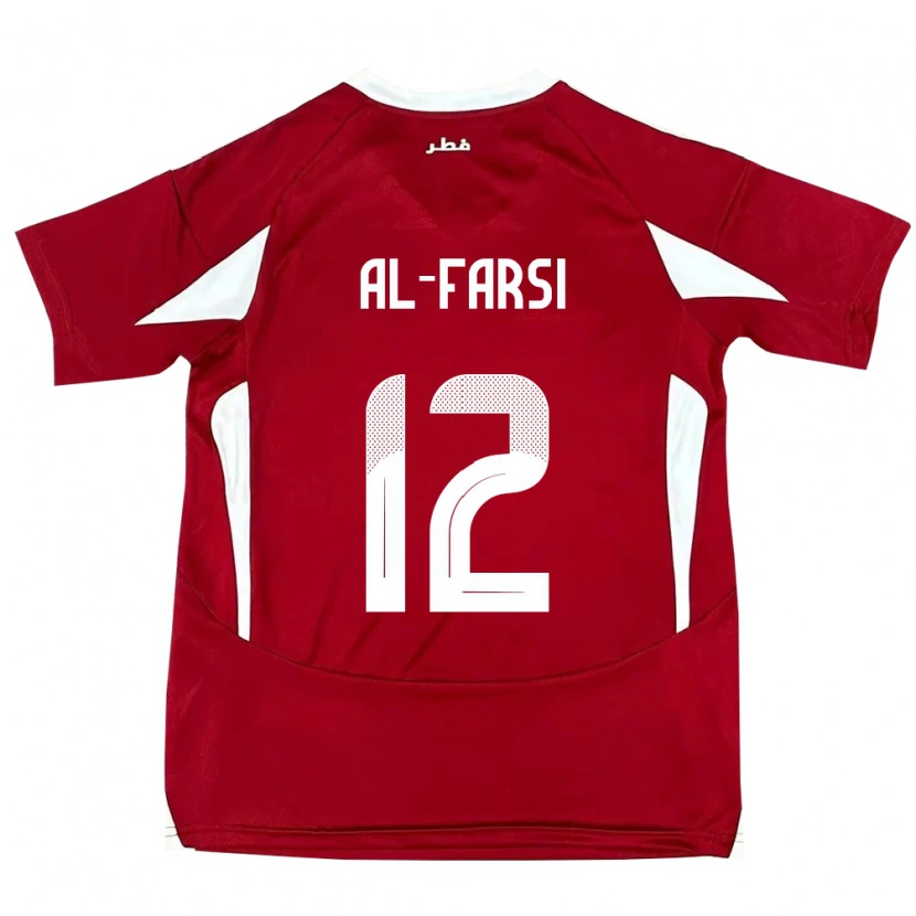 Danxen Criança Camisola Catar Faiz Al-Farsi #12 Vermelho Principal 24-26 Camisa