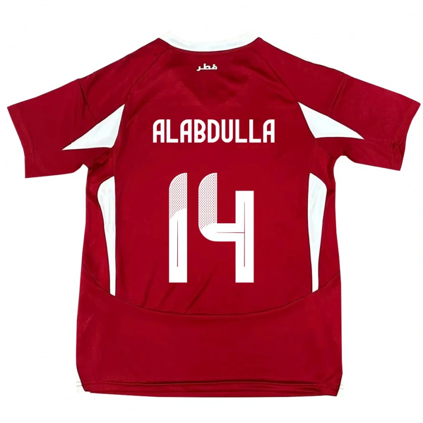 Danxen Criança Camisola Catar Moudhi Alabdulla #14 Vermelho Principal 24-26 Camisa