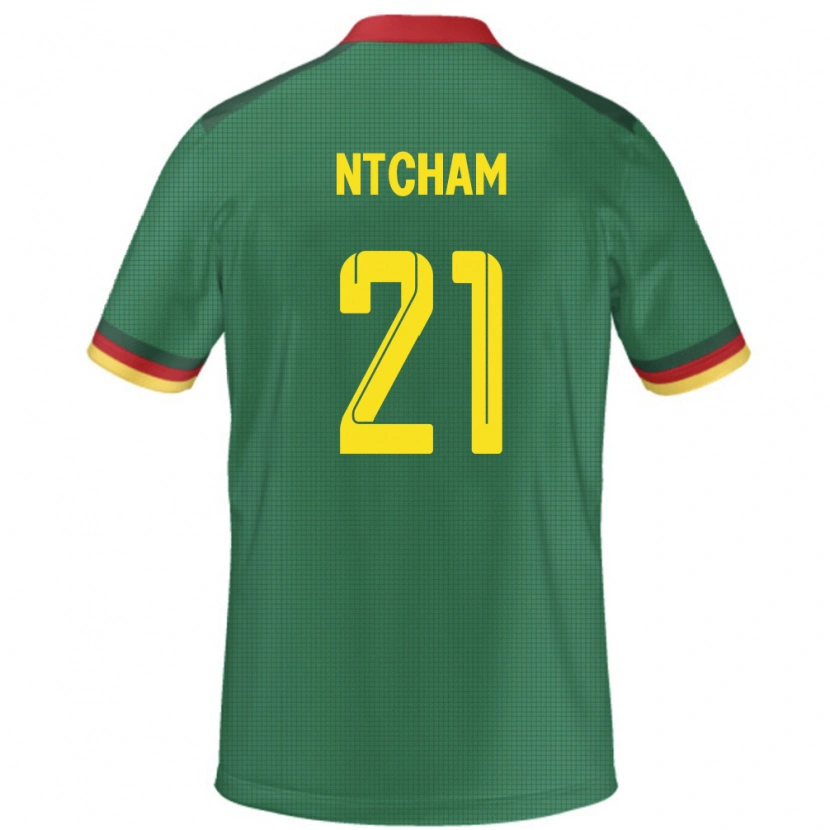 Danxen Criança Camisola Camarões Olivier Ntcham #21 Verde Principal 24-26 Camisa