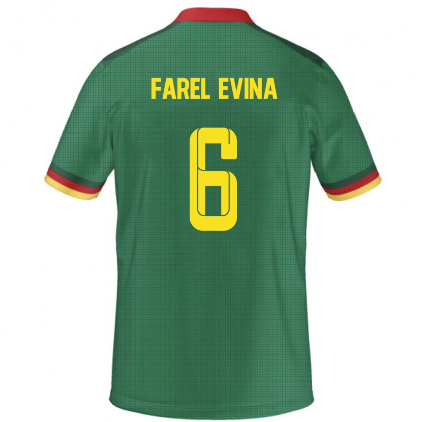 Danxen Criança Camisola Camarões Sony Farel Evina #6 Verde Principal 24-26 Camisa