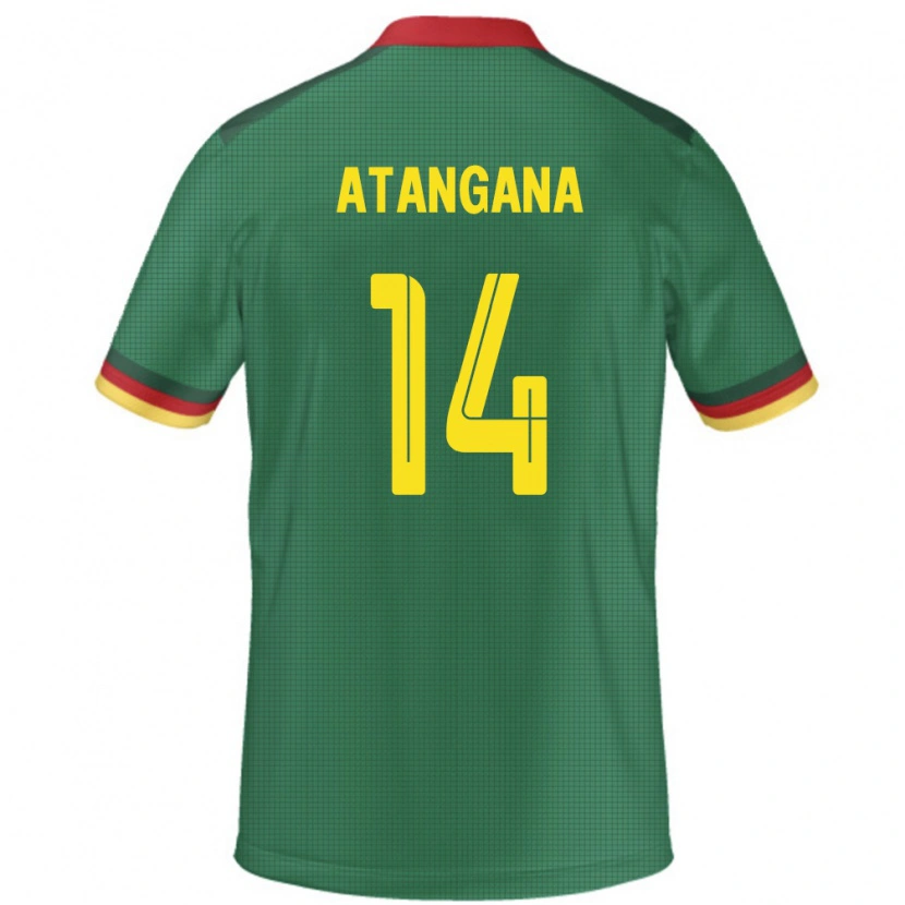 Danxen Criança Camisola Camarões Joseph Atangana #14 Verde Principal 24-26 Camisa