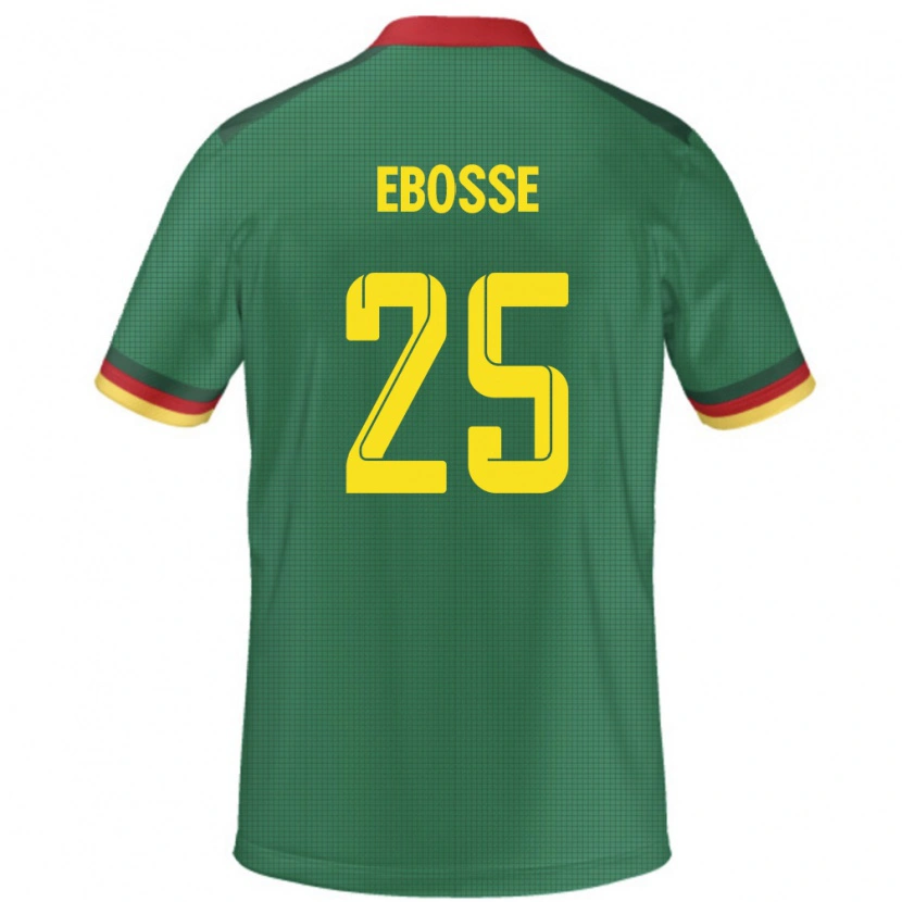 Danxen Criança Camisola Camarões Enzo Ebosse #25 Verde Principal 24-26 Camisa