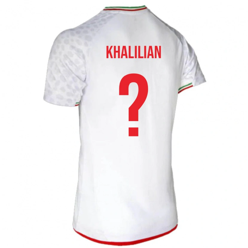 Danxen Criança Camisola Irã Abolfazl Khalilian #0 Branco Principal 24-26 Camisa