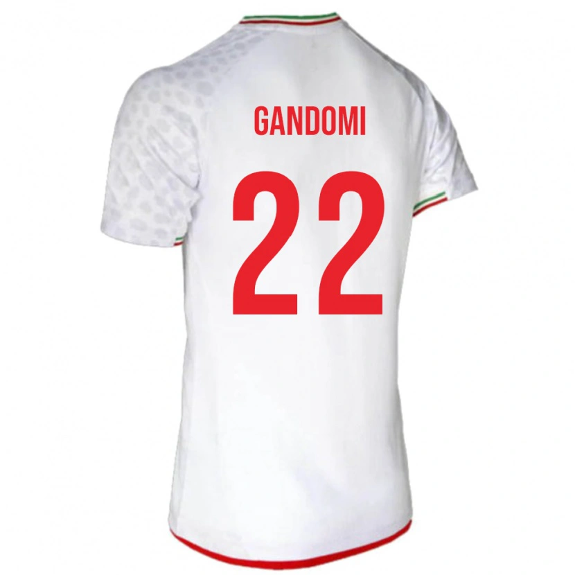 Danxen Criança Camisola Irã Mohammad Gandomi #22 Branco Principal 24-26 Camisa